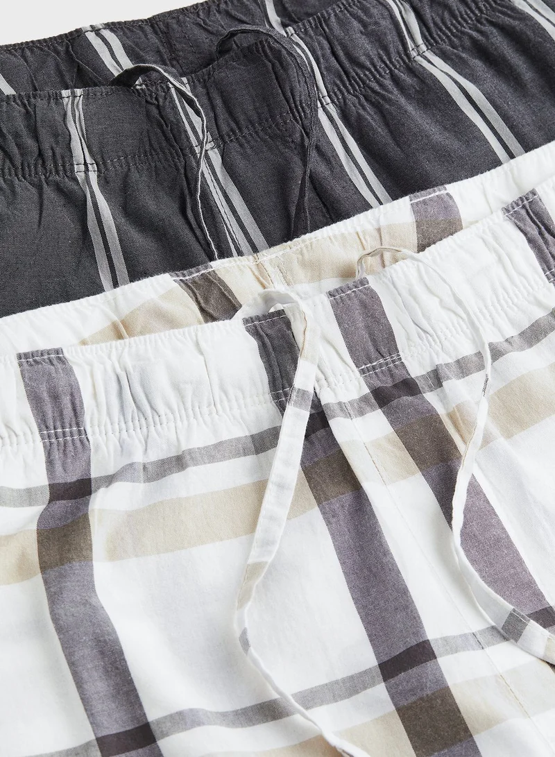 H&M 2 Pack Checked Pyjama Pants