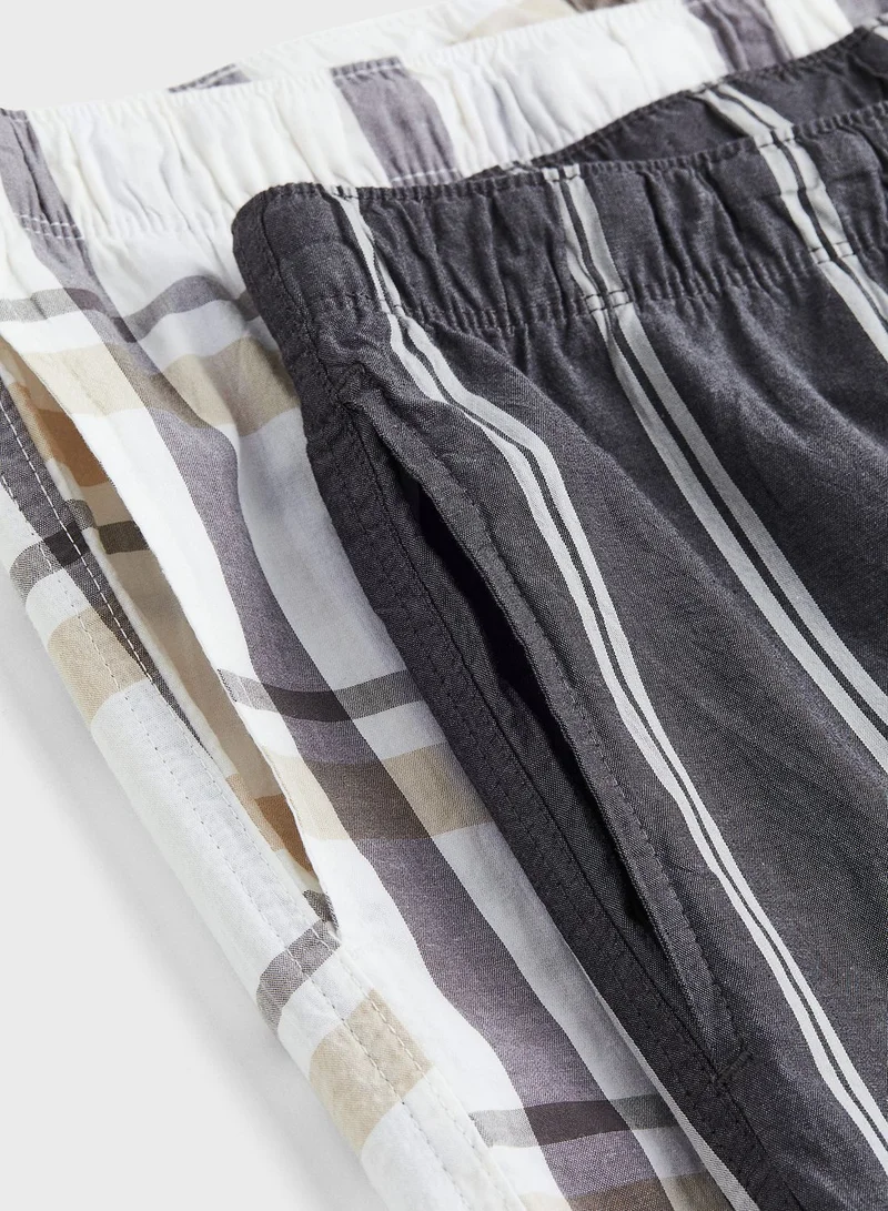 H&M 2 Pack Checked Pyjama Pants