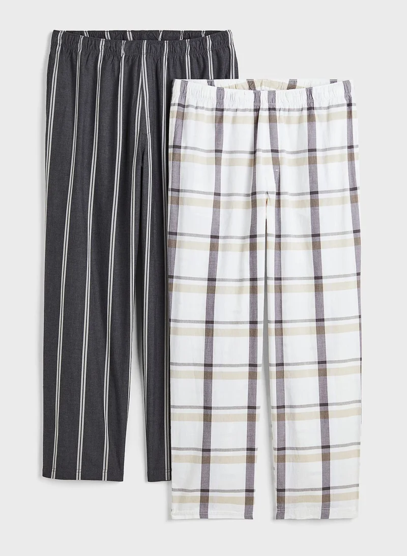 H&M 2 Pack Checked Pyjama Pants