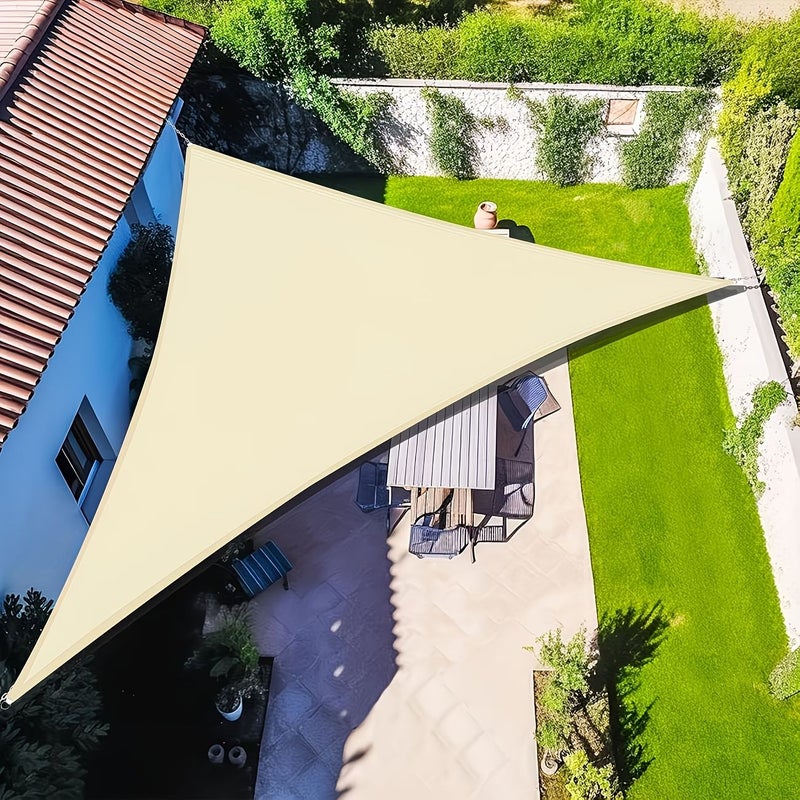 Heavy Duty Triangular Shade Sail 157.48 157.48 157.48 Inch for Outdoor Patio Garden Pool Deck Yard - Image 1