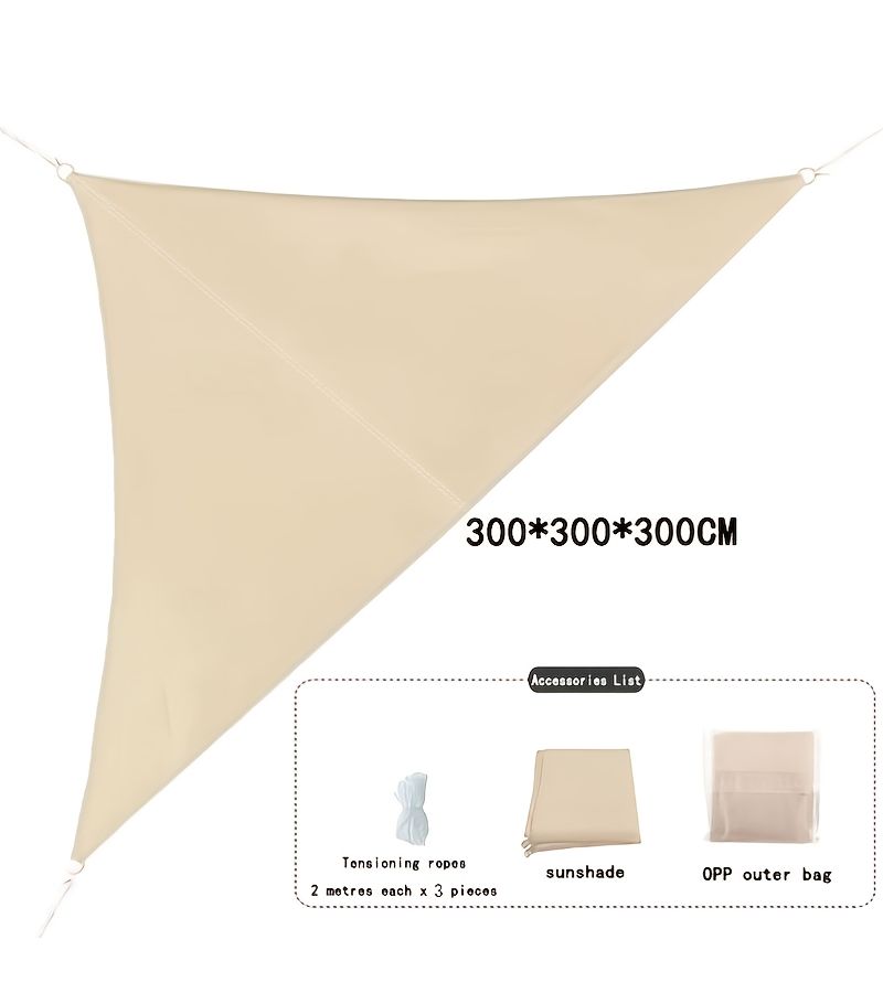 Heavy Duty Triangular Shade Sail 157.48 157.48 157.48 Inch for Outdoor Patio Garden Pool Deck Yard - Image 3