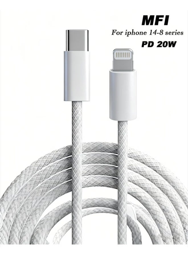iPhone Charger Cable 2M[MFi Certified] USB C to Lightning Cable Fast Charging Power Delivery PD 20W iPhone Charging Cable for iPhone 14/14 Pro/14 Plus/14 Pro Max, iPad Pro, iPhone 8-13 All Series - Image 1