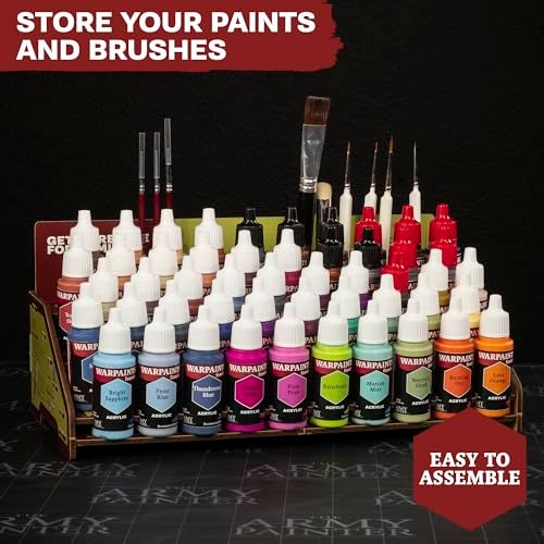 The Army Painter Warpaints Fanatic Mega Set, 50 Paints: 36 acrylic colours, 4 Skin Tones, 3 Metallics, 3 Effects, 4 Washes, 1 Free Paint Station & Brush, For Miniature Painting - Image 4