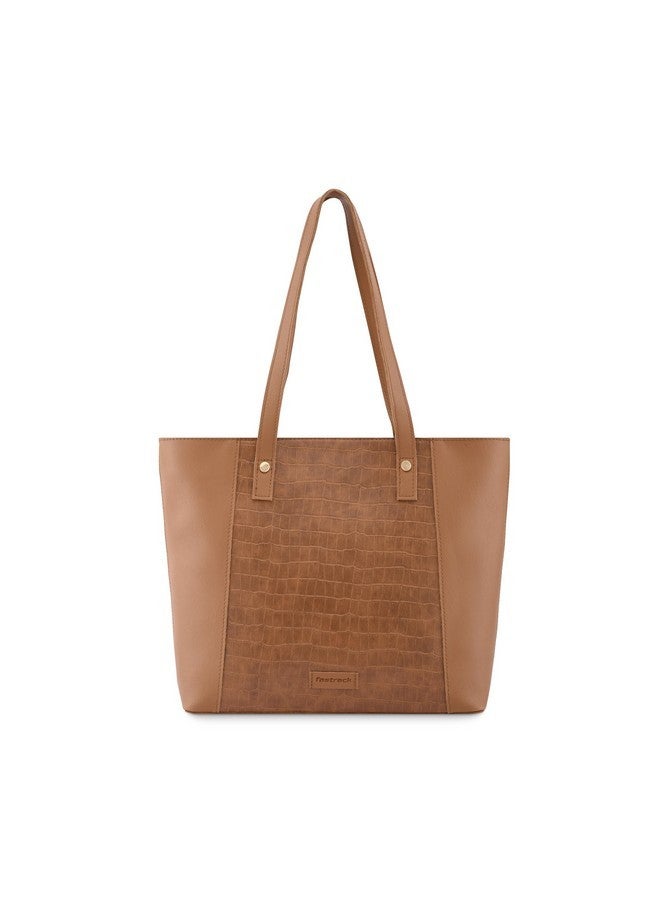 Fastrack Textured Structured Tote Bag for Women, Girls and Ladies | Laptop Bag with Zipper Closure |Bag for Office & Daily Use - Image 1