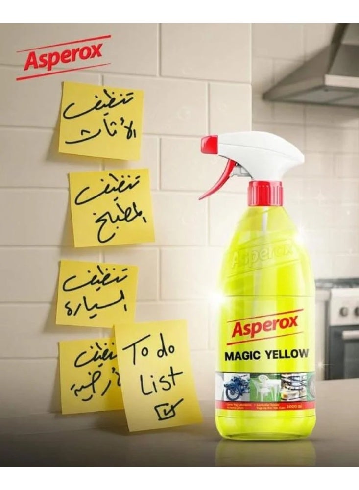 Asperox Grease Cleaner Spray For Surfaces Magic Yellow 1000 ml - Image 3