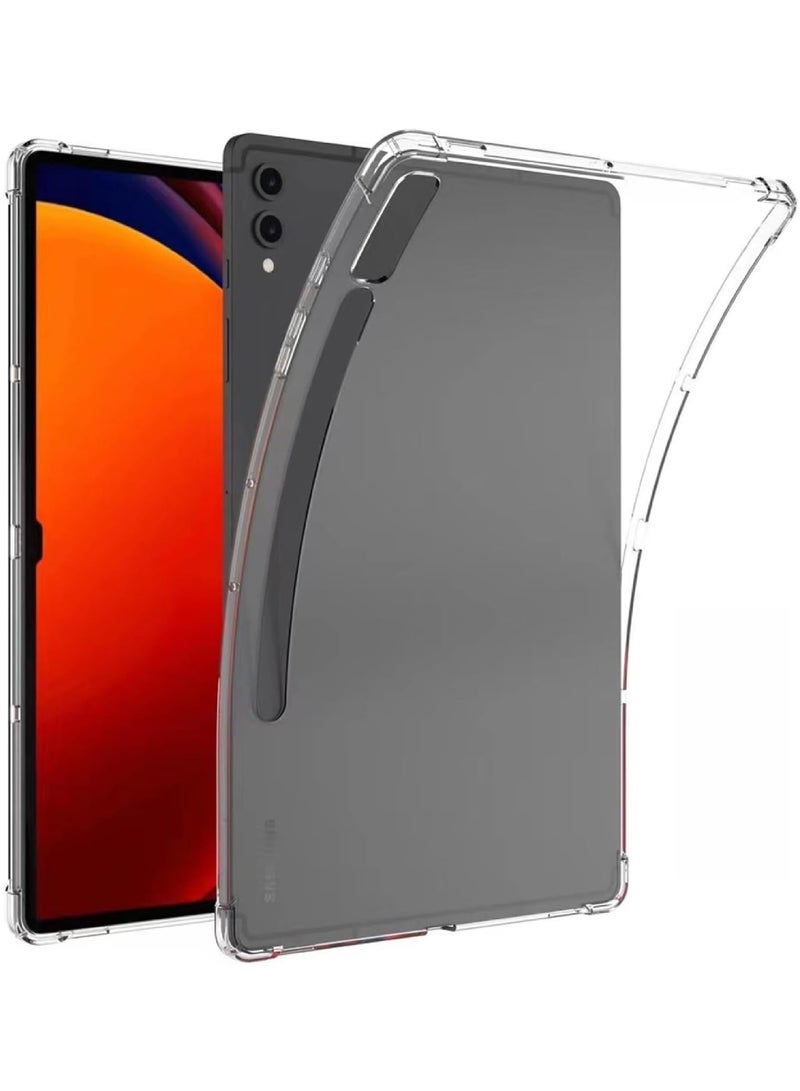 Captaintech for Samsung Galaxy Tab S9 Plus 12.4 inch Tablet (2023 Release) (Model: SM-X810/SM-X816B/SM-X818U) 【4 Corner Protection】 Transparent Soft Flexible TPU Back Shockproof Bumper Cover - Image 1