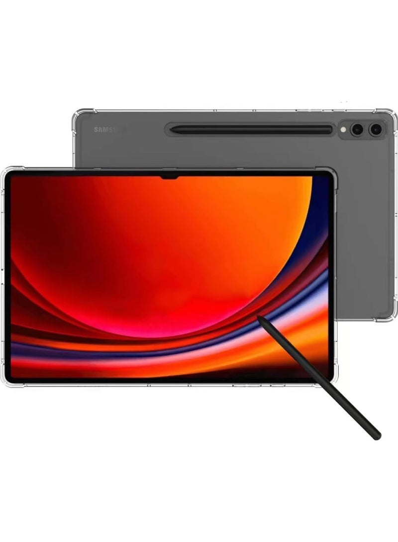 Captaintech for Samsung Galaxy Tab S9 Plus 12.4 inch Tablet (2023 Release) (Model: SM-X810/SM-X816B/SM-X818U) 【4 Corner Protection】 Transparent Soft Flexible TPU Back Shockproof Bumper Cover - Image 4