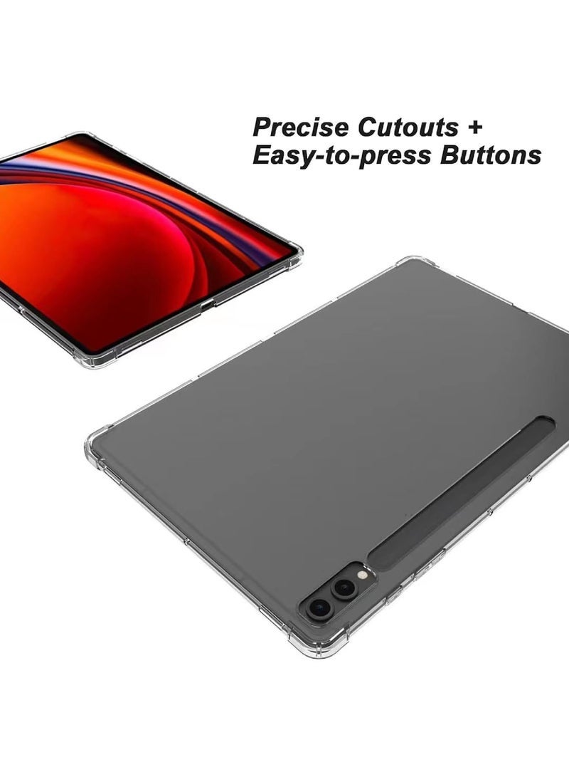 Captaintech for Samsung Galaxy Tab S9 Plus 12.4 inch Tablet (2023 Release) (Model: SM-X810/SM-X816B/SM-X818U) 【4 Corner Protection】 Transparent Soft Flexible TPU Back Shockproof Bumper Cover - Image 5