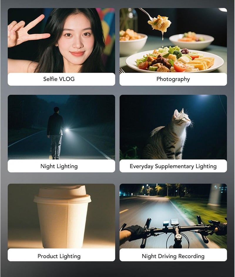 يونسيتي (Yunseity) مصباح إضاءة مغناطيسي محمول، سطوع 150 لوكس، تصميم مقاوم للماء (IPX4)، منفذ من نوع C، 3 درجات حرارة لونية، مناسب لكاميرات Action 5 Pro من OSMO - Image 5