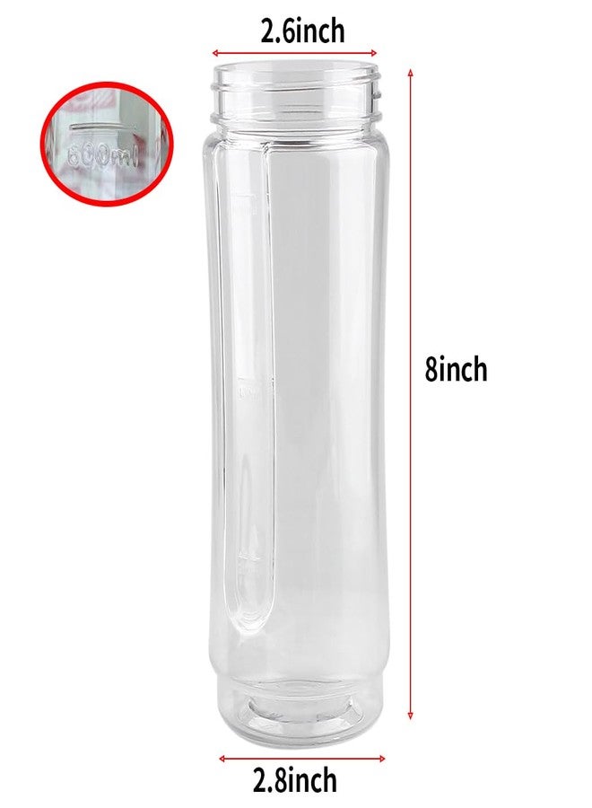 Veterger Replacement Parts 2 pack 20oz Sports Bottle with Spill-Proof Lid,Compatible with Oster MyBlend Plus Personal Blender - Image 3