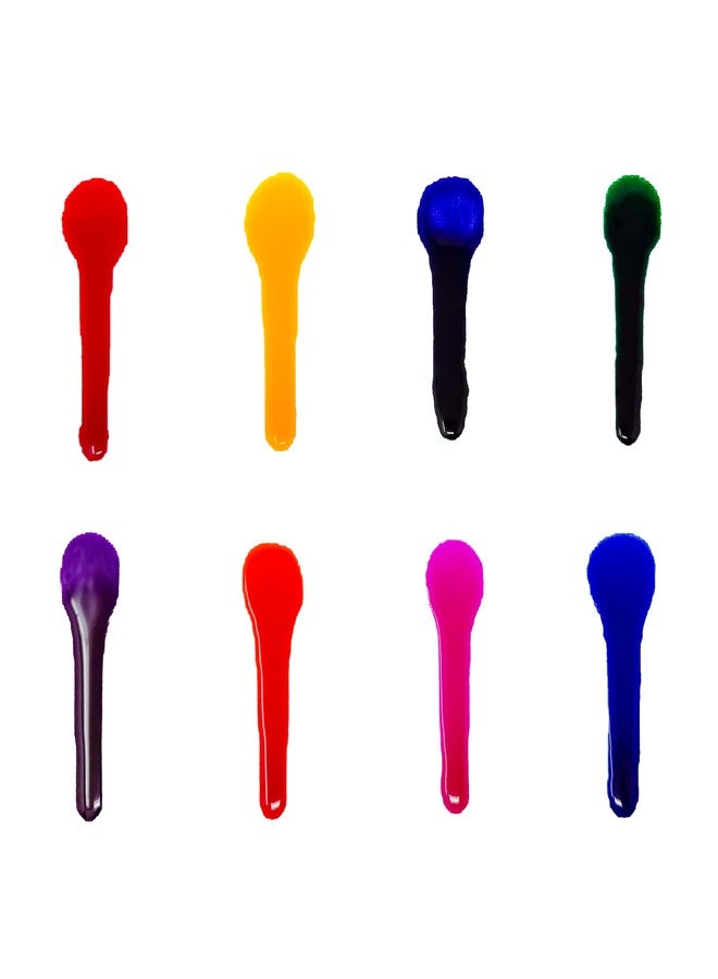 milo Liquid Watercolor Paint Set of 8 Colors | 4 oz Bottles | Washable, Safe and Non-Toxic | Made in USA | Art & Craft Paints for Kids, School Supplies Painting Set for Children | Easy to Pour Fluid Bottles - Image 2