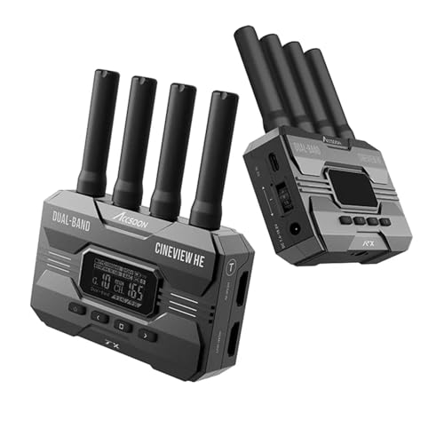ACCSOON CineView HE Wireless Video Transmission System TransmitterReceiver 245Ghz HDMI inLoopOut UVC Out for Live Streaming 1080p 60fps 006s Latency 1200ft Range up to 4 Devices Monitoring - Image 1