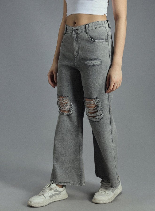 HIGH STAR Women's Black Jeans - Baggy Style for a Retro Look - Image 2