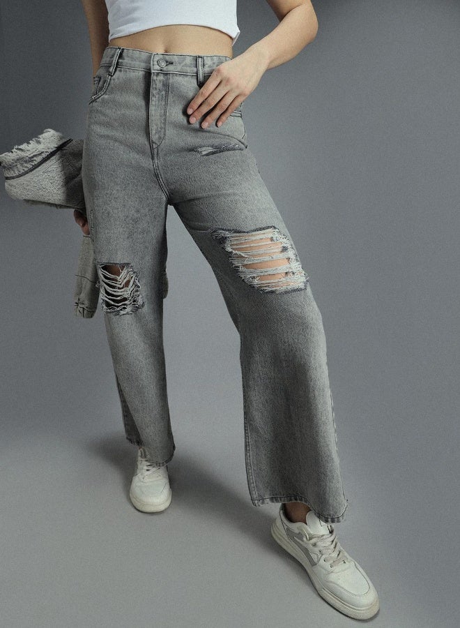 HIGH STAR Women's Black Jeans - Baggy Style for a Retro Look - Image 5