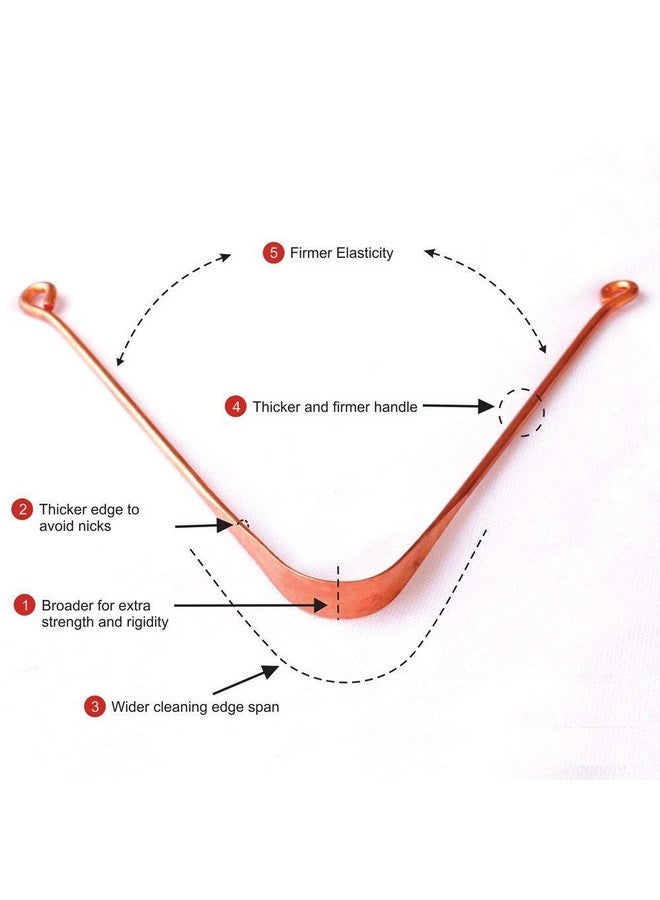 WHOLELIFEOBJECTS Pure Copper Tongue Scraper Cleaner | Perfect Surgical Tongue Scraper | Best Remedy for Bad Breath | Maintains Oral Hygiene| Flexible Handle and Comfortable Grip - Set of 1 Piece - Image 2