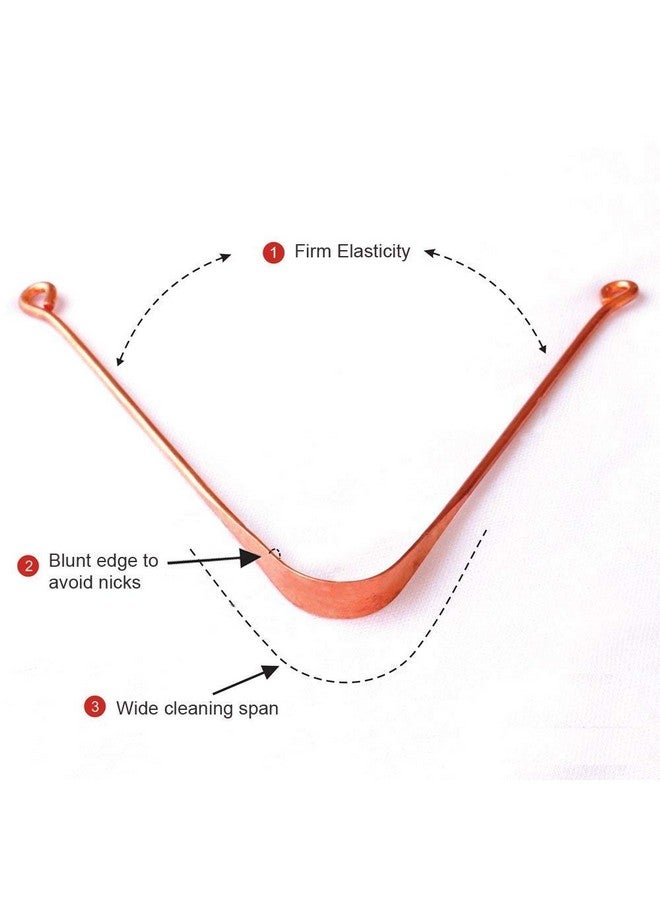 WHOLELIFEOBJECTS Pure Copper Tongue Scraper Cleaner | Perfect Surgical Tongue Scraper | Best Remedy for Bad Breath | Maintains Oral Hygiene| Flexible Handle and Comfortable Grip - Set of 1 Piece - Image 3