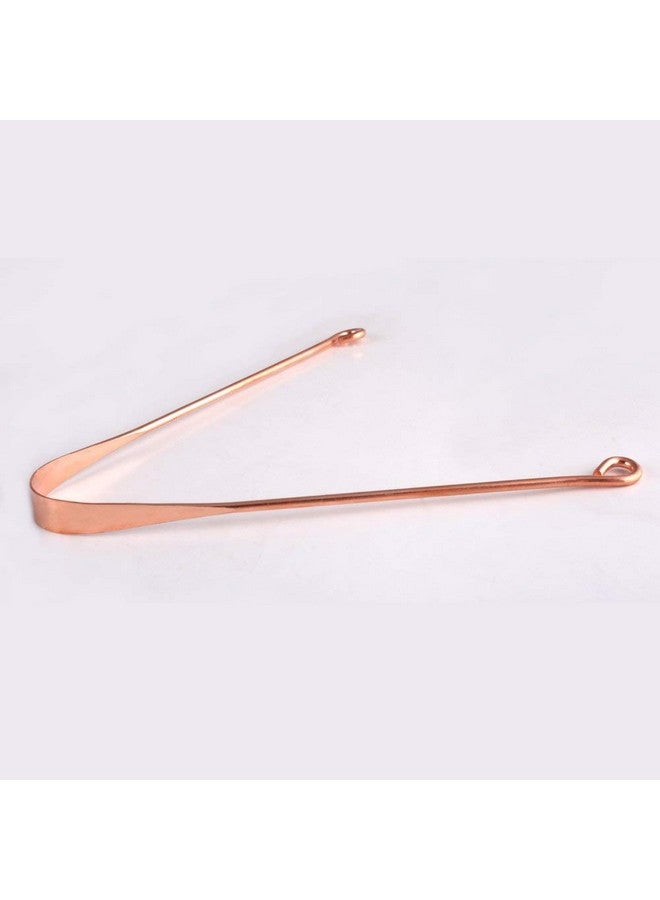 WHOLELIFEOBJECTS Pure Copper Tongue Scraper Cleaner | Perfect Surgical Tongue Scraper | Best Remedy for Bad Breath | Maintains Oral Hygiene| Flexible Handle and Comfortable Grip - Set of 1 Piece - Image 1