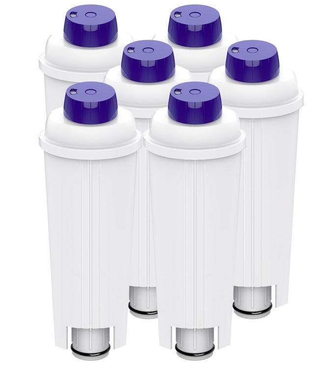 6PCS WATER FILTER FOR DELONGHI REPLACEMENT COFFEE MACHINE WATER FILTER WITH ACTIVATED CARBON SOFTENER FOR DELONGHI ECAM ETAM EC BC SERIES