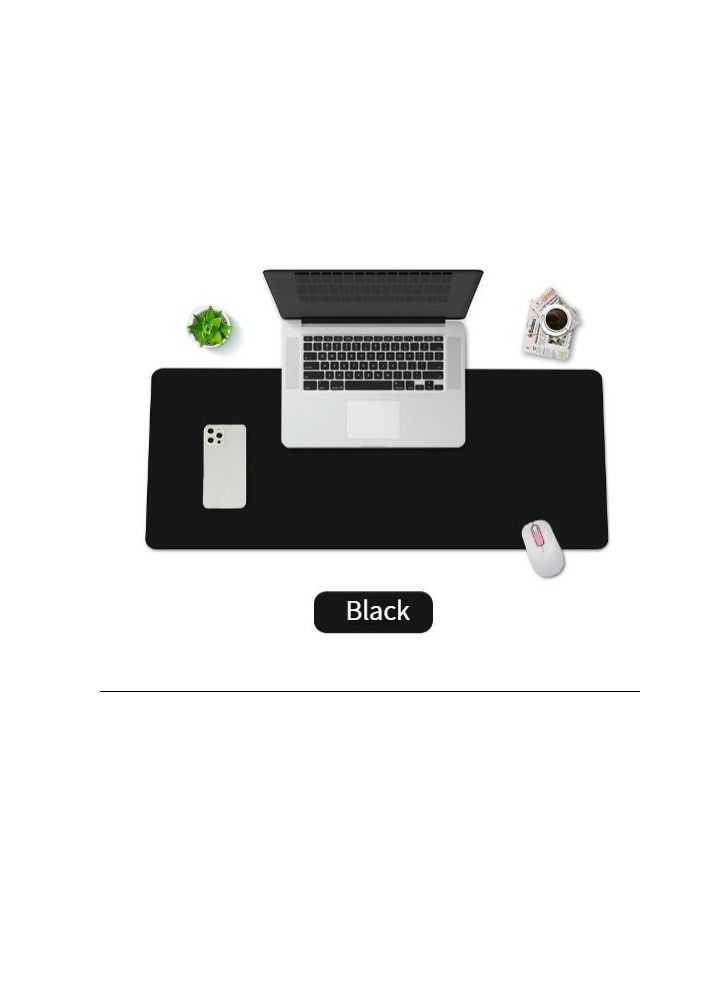 GELESE Oversized Leather Mouse Pad Keyboard Pad Desk Pad Computer Pad Desk Pad Waterproof Black - Image 1