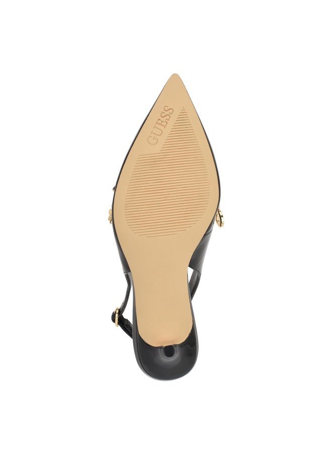 GUESS حذاء نسائي ناسكا، أسود لامع 001، 38.5 EU - Image 5