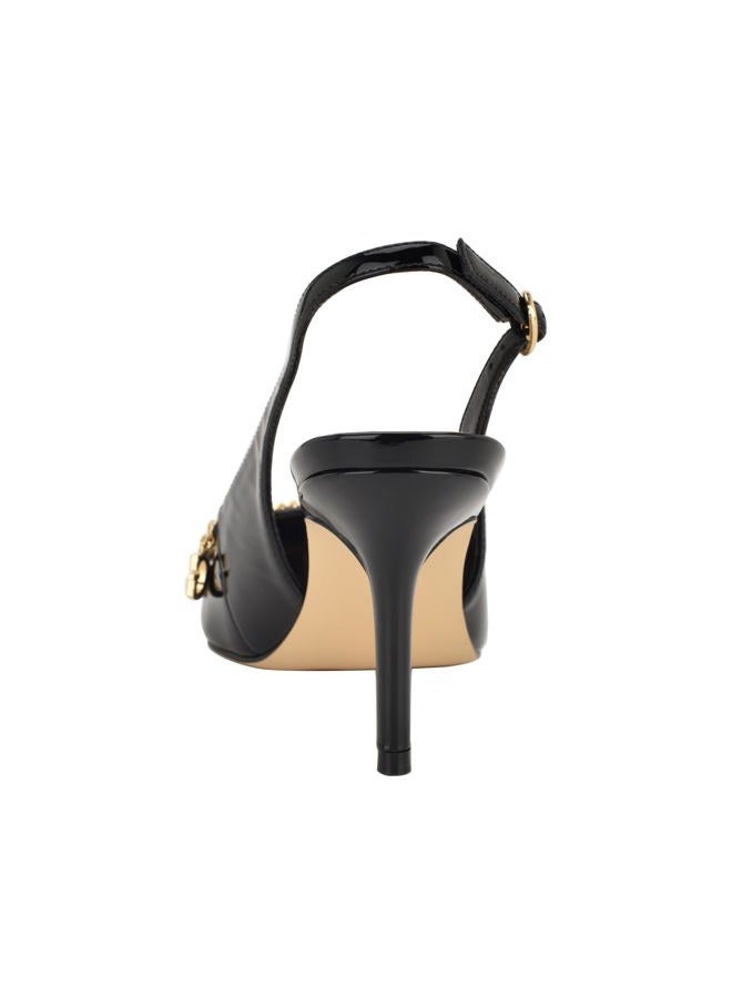 GUESS حذاء نسائي ناسكا، أسود لامع 001، 38.5 EU - Image 4