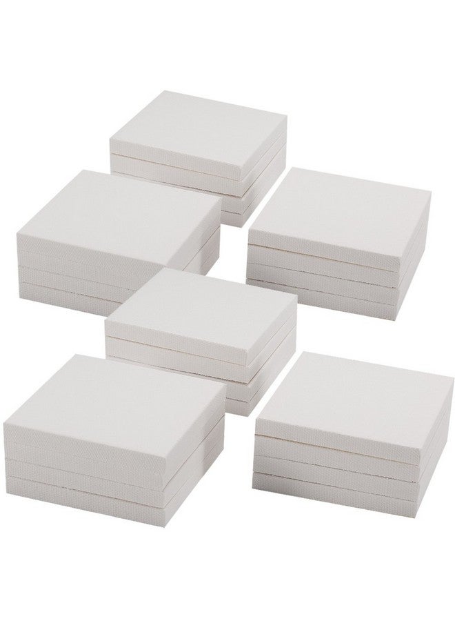 Tosnail 24 Pieces 3" X 3" Mini Canvas Panels Mini Stretched Canvas Small Canvas Boards Square Canvas For Painting Craft - Image 1