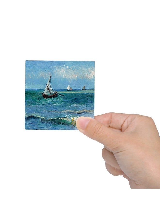 Tosnail 24 Pieces 3" X 3" Mini Canvas Panels Mini Stretched Canvas Small Canvas Boards Square Canvas For Painting Craft - Image 5