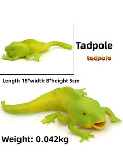 Applicable Simulation Soft Rubber Silicone Seal Fishbone Puffer Decompression Caterpillar Toy Frog Soft Model Animal Children-Color:Silicone [four-legged Tadpole]]