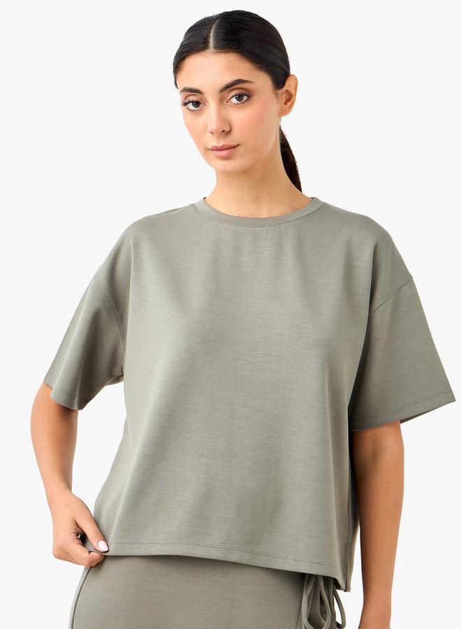 Active Oversized T-shirt with Side Slit - Image 1