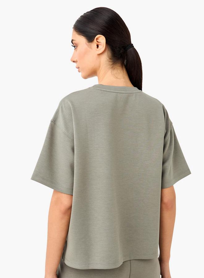 Active Oversized T-shirt with Side Slit - Image 3