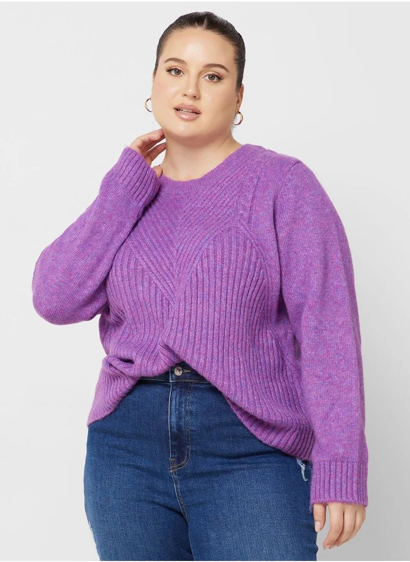 Only Carmakoma Round Neck Knitted Sweater