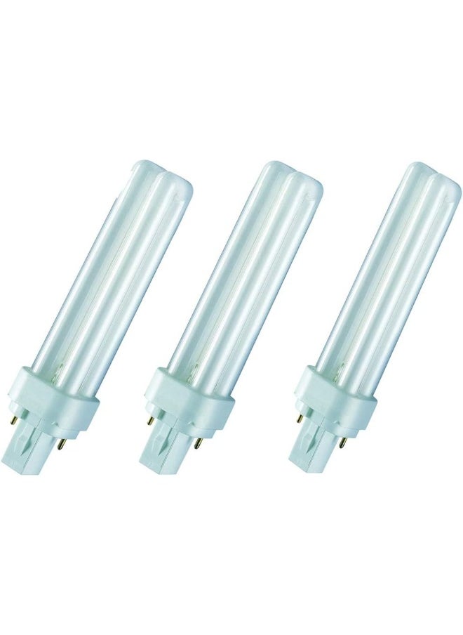 Osram Osram Dulux D Home Decorative Durable Fluorescent Lamp (G24D-2 18W 840 4000K 1200Lm) 2 Pin Pack Of 3  - Image 2