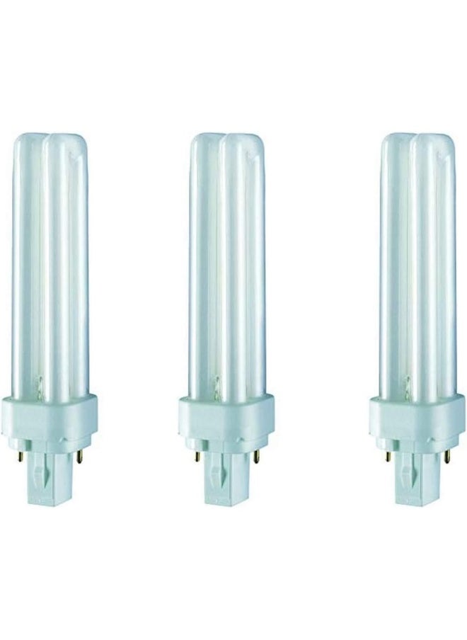Osram Osram Dulux D Home Decorative Durable Fluorescent Lamp (G24D-2 18W 840 4000K 1200Lm) 2 Pin Pack Of 3  - Image 1