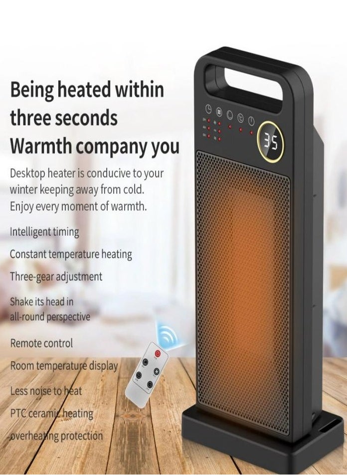 3000W PTC Ceramic Heater--Electric Room Heater |IR Remote Control|Digital Room Temperature Setting|Sensor Touch Panel