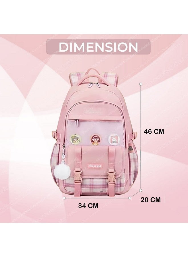 FunBlast School, Offic & Casual Backpack - School and College Shoulder Bags for students, Large Capacity Multipurpose Bag for Kids & Adults, Travel Bag, Picnic Bag (46 X 34 X 20 CM) (Peach) - Image 2