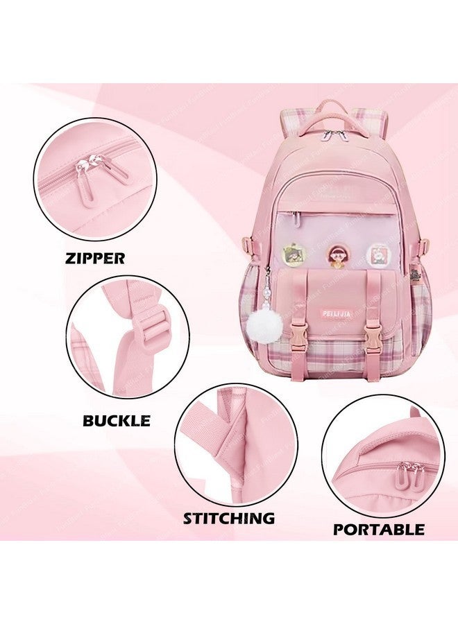 FunBlast School, Offic & Casual Backpack - School and College Shoulder Bags for students, Large Capacity Multipurpose Bag for Kids & Adults, Travel Bag, Picnic Bag (46 X 34 X 20 CM) (Peach) - Image 4