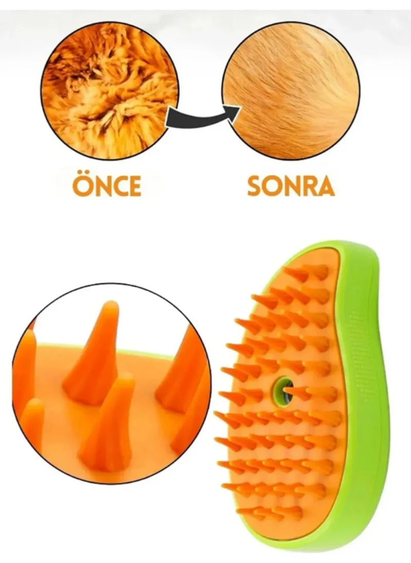 نو نيم Steam Cat & Dog Washing Brush Comb Soft Silicone Brush Grooming