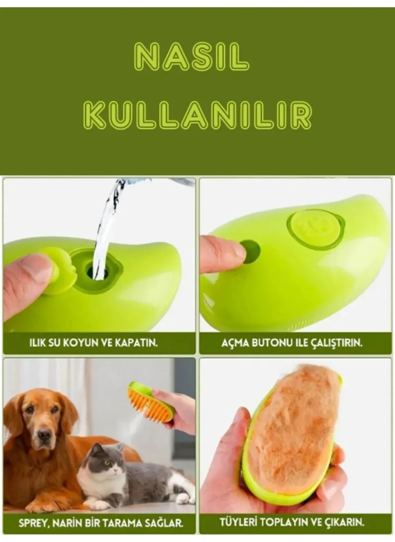 نو نيم Steam Cat & Dog Washing Brush Comb Soft Silicone Brush Grooming
