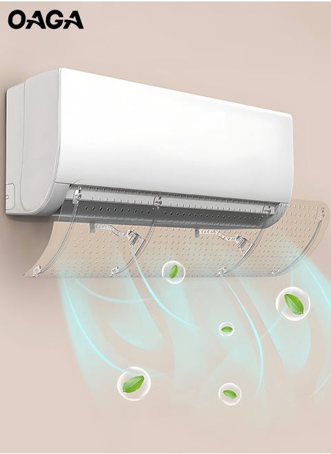 Split Air Conditioner Deflector, Ac Deflector Easy Installation Without Punching For Wall, Telescopic Wind Shield for Optimized Airflow Control