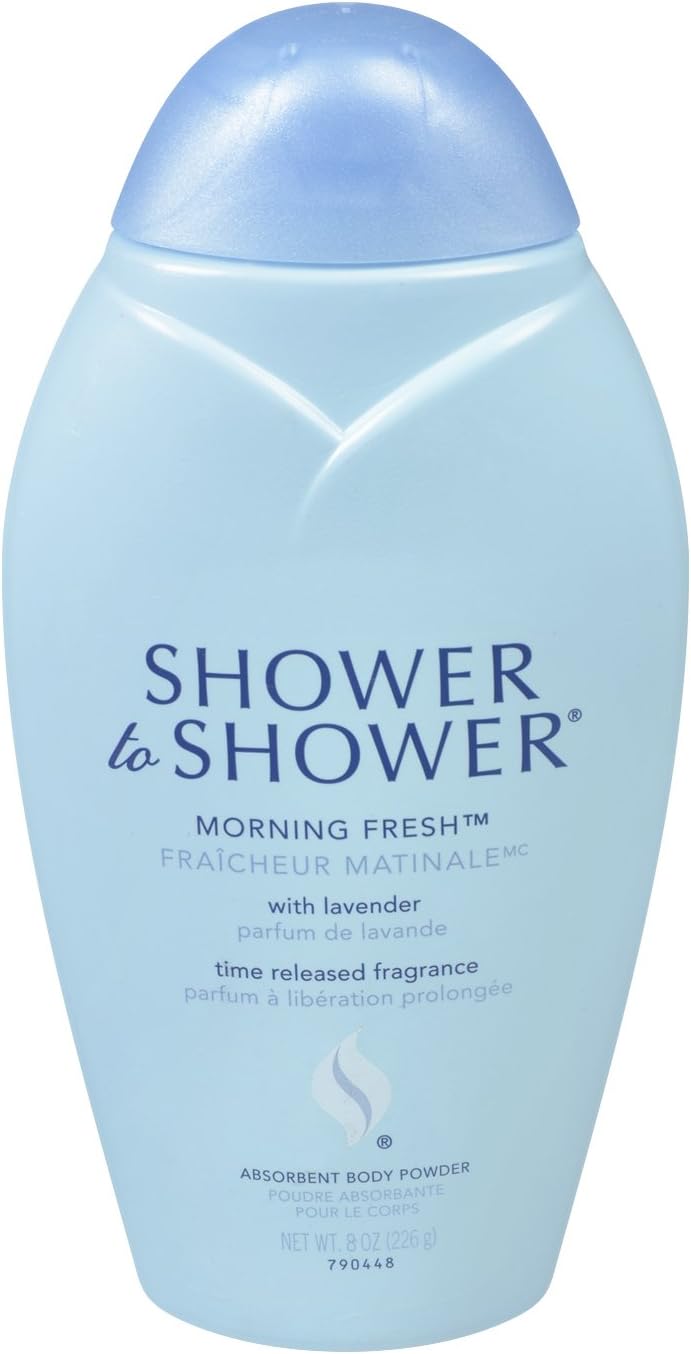 Shower To Shower Absorbent Body Powder with Lavender, Morning Fresh, 8 Ounce - Image 1