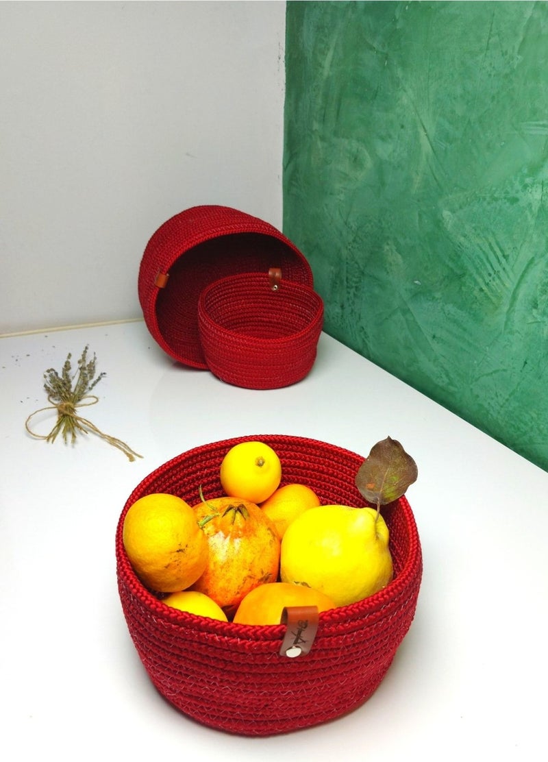 My Doğa Store Jute Wicker Basket Set, Hand Woven, Multi-Purpose Basket, Bathroom and Kitchen Organizer - Image 4