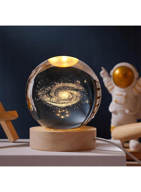 3D Galaxy Crystal Ball Night Light with Colorful LED Light Base, Color Changing Light with Remote as a Birthday Gift for Teens Boys and Girls, Galaxy Model