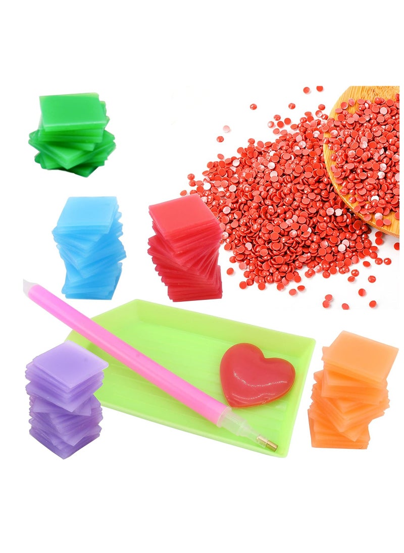KASTWAVE 75Pcs Painting Glue Clay Wax Tools, Diamond Painting Tools, Diamond Art Wax Set, Diamond Painting Art Drill Bead Dot Pen Kit, 5D Diamond Painting Accessories and Tools  - Image 3