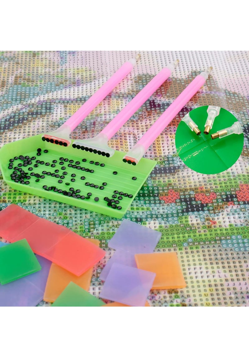KASTWAVE 75Pcs Painting Glue Clay Wax Tools, Diamond Painting Tools, Diamond Art Wax Set, Diamond Painting Art Drill Bead Dot Pen Kit, 5D Diamond Painting Accessories and Tools  - Image 2