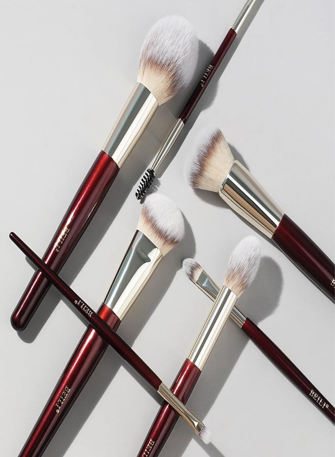 BEILI Contoured Foundation Brush - Flat Angled Foundation Brush - Face Brush For Liquid Or Cream Foundations - Dense Synthetic Bristles Kabuki Brush - Image 5