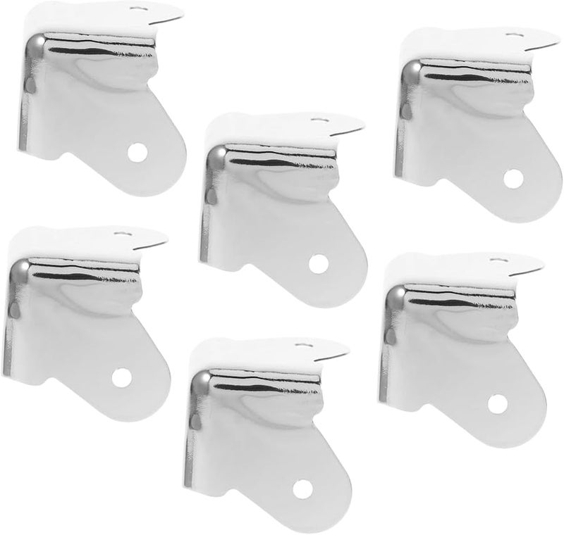 Silver Heavy Duty Metal Edge Corner Protectors 6pcs Durable Shipping Box Guards Professional Full Protection - Image 1