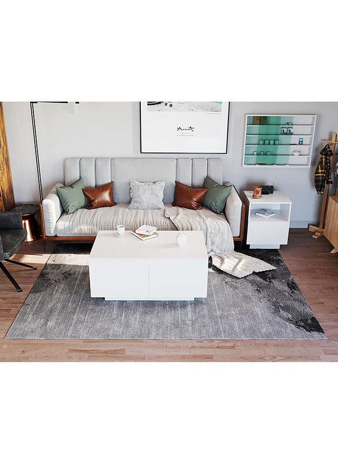 DANUBE HOME Oklahoma Coffee Multifunctional Living Room Table Space Saving Rectangular Center Table Modern Design Furniture 100x60x45cm White  - Image 1