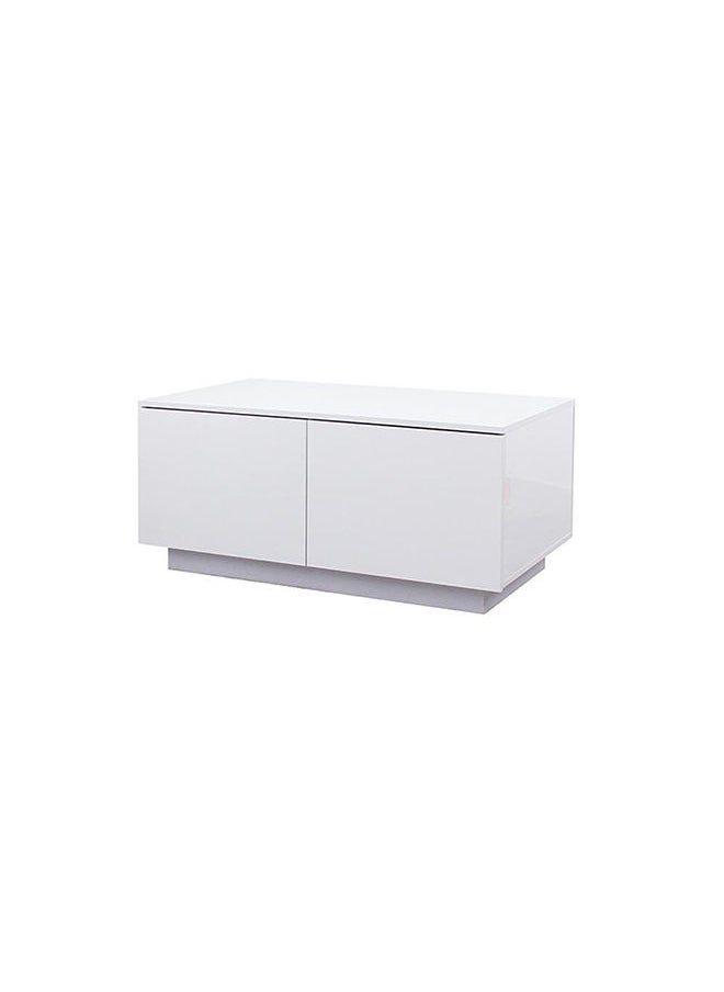 DANUBE HOME Oklahoma Coffee Multifunctional Living Room Table Space Saving Rectangular Center Table Modern Design Furniture 100x60x45cm White  - Image 4