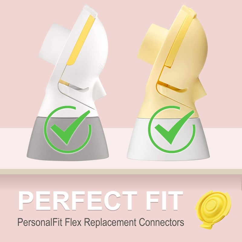 Generic Membrane Compatible with Medela Pump Parts 2Pack BPA Free Silicone Membranes Compatible with PersonalFit Flex connectors Yellow - Image 2
