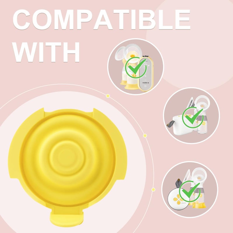 Generic Membrane Compatible with Medela Pump Parts 2Pack BPA Free Silicone Membranes Compatible with PersonalFit Flex connectors Yellow - Image 3